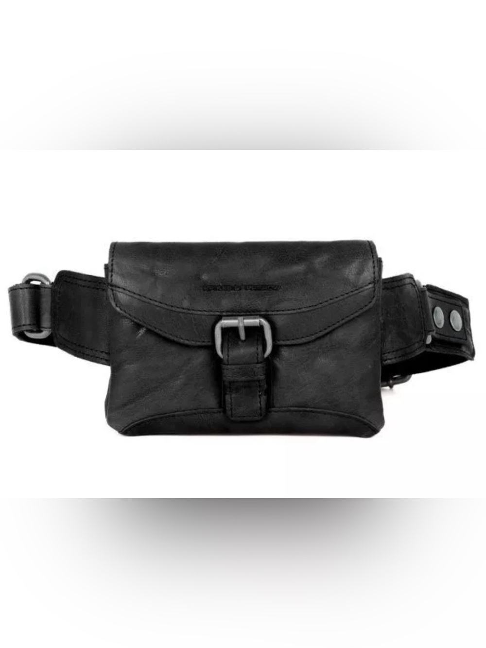 NWT💥Spikes & Sparrow Black Leather funny pack Pouch